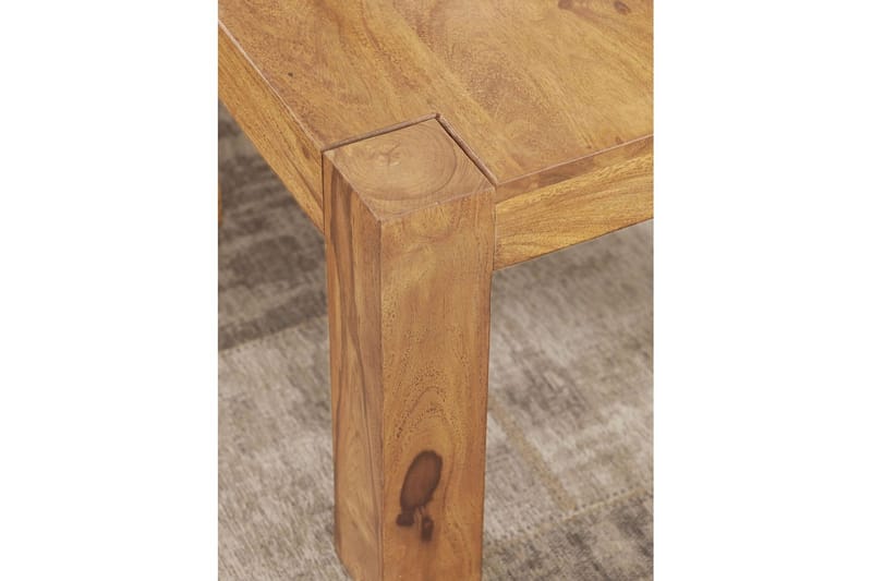 Sofabord Wohnling Massivt tre landlig stil klassisk håndlaget 60x60 cm, Akasie - 60x60 cm, Akasie - Møbler - Bord - Sofabord & salongbord