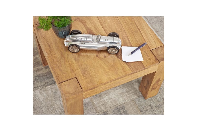 Sofabord Wohnling Massivt tre landlig stil klassisk håndlaget 60x60 cm, Akasie - 60x60 cm, Akasie - Møbler - Bord - Sofabord & salongbord