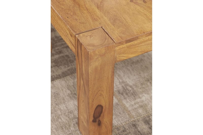 Sofabord Wohnling Massivt tre landlig stil klassisk håndlaget 60x60 cm, Akasie - 60x60 cm, Akasie - Møbler - Bord - Sofabord & salongbord