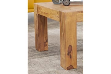 Sofabord Wohnling Massivt tre landlig stil klassisk håndlaget 60x60 cm, Akasie - 60x60 cm, Akasie - Møbler - Bord - Sofabord & salongbord