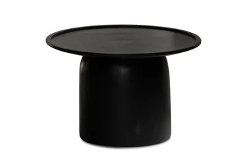 Sofabord Wohnling Massivt treverk rund 60 cm sylinderstil base klassisk moderne - Møbler - Bord - Sofabord & salongbord