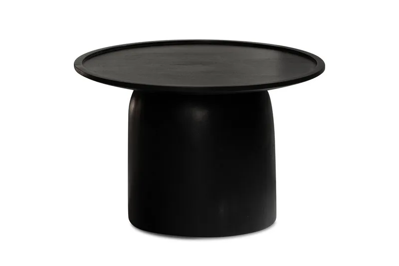 Sofabord Wohnling Massivt treverk rund 60 cm sylinderstil base klassisk moderne