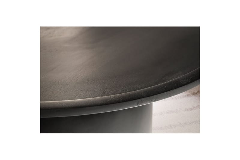 Sofabord Wohnling Massivt treverk rund 60 cm sylinderstil base klassisk moderne - Møbler - Bord - Sofabord & salongbord
