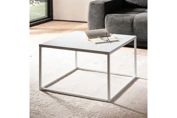 Sofabord Wohnling metall kvadratisk, moderne stil Hvit - Hvit - Møbler - Bord - Sofabord & salongbord