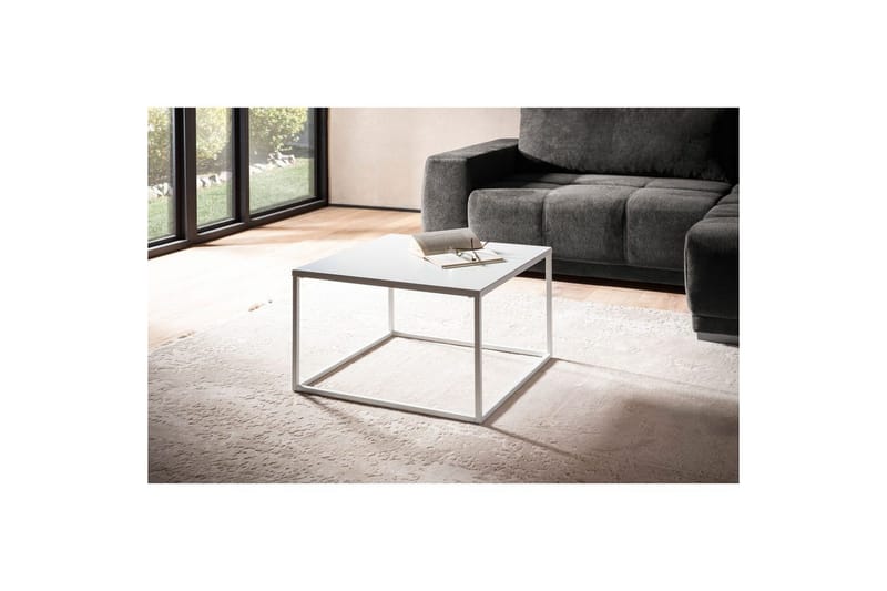 Sofabord Wohnling metall kvadratisk, moderne stil Hvit - Hvit - Møbler - Bord - Sofabord & salongbord