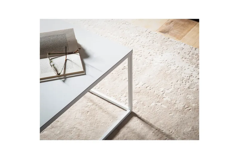 Sofabord Wohnling metall kvadratisk, moderne stil Hvit - Hvit - Møbler - Bord - Sofabord & salongbord