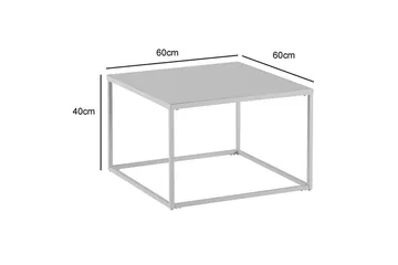 Sofabord Wohnling metall kvadratisk, moderne stil Hvit - Hvit - Møbler - Bord - Sofabord & salongbord