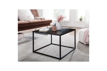 Sofabord Wohnling metall kvadratisk, moderne stil Svart - Svart - Møbler - Bord - Sofabord & salongbord