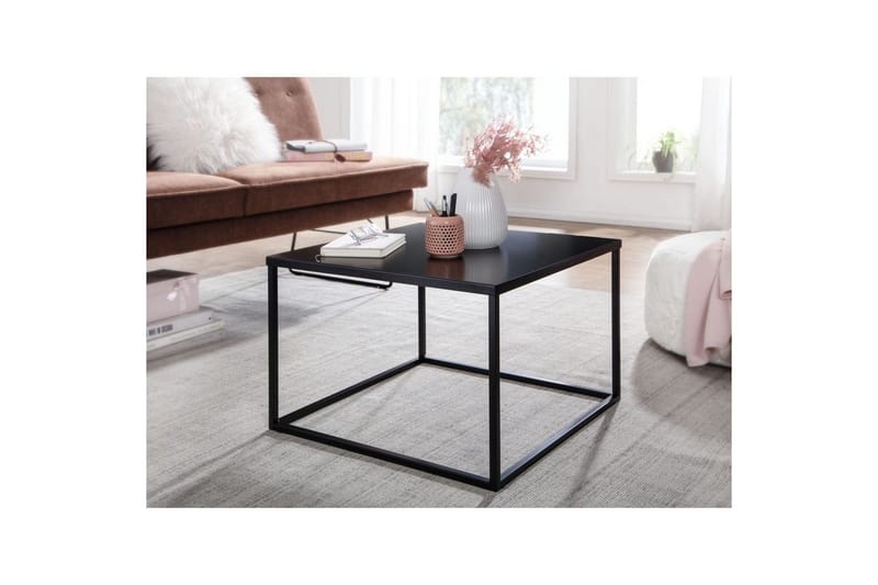 Sofabord Wohnling metall kvadratisk, moderne stil Svart - Svart - Møbler - Bord - Sofabord & salongbord