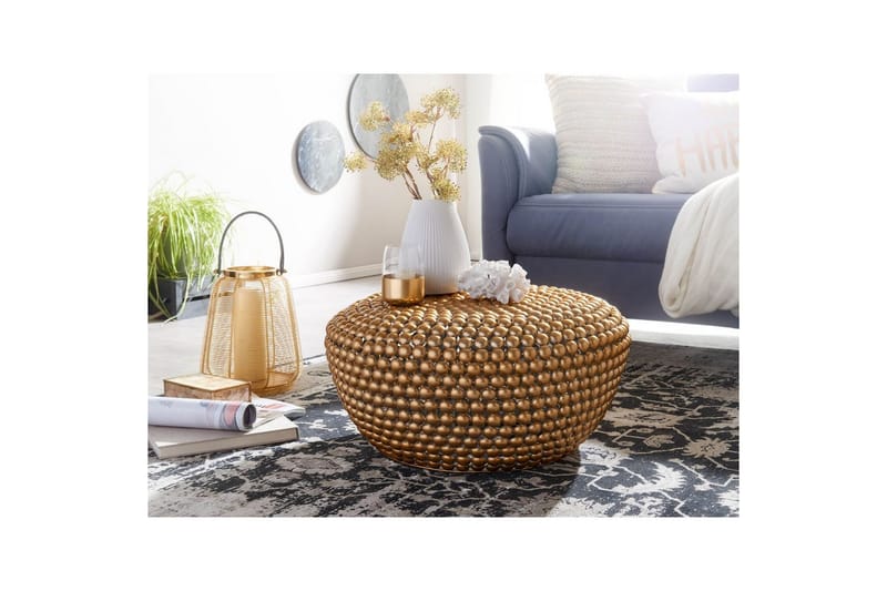 Sofabord Wohnling Metall Rund 60 cm Halvkule Overflate Moderne - Møbler - Bord - Sofabord & salongbord