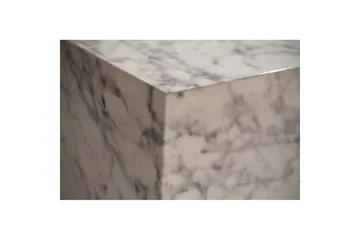 Sofabord Wohnling MONOBLOC marmorlook 40x40x45 cm, moderne stil Marmor Hvit - Marmor Hvit - Møbler - Bord - Marmorbord