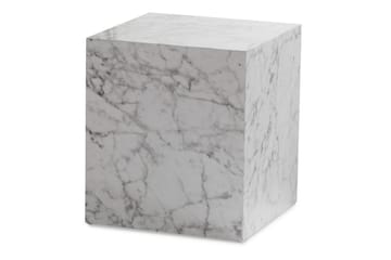 Sofabord Wohnling MONOBLOC marmorlook 40x40x45 cm, moderne stil Marmor Hvit - Marmor Hvit - Møbler - Bord - Sofabord & salongbord