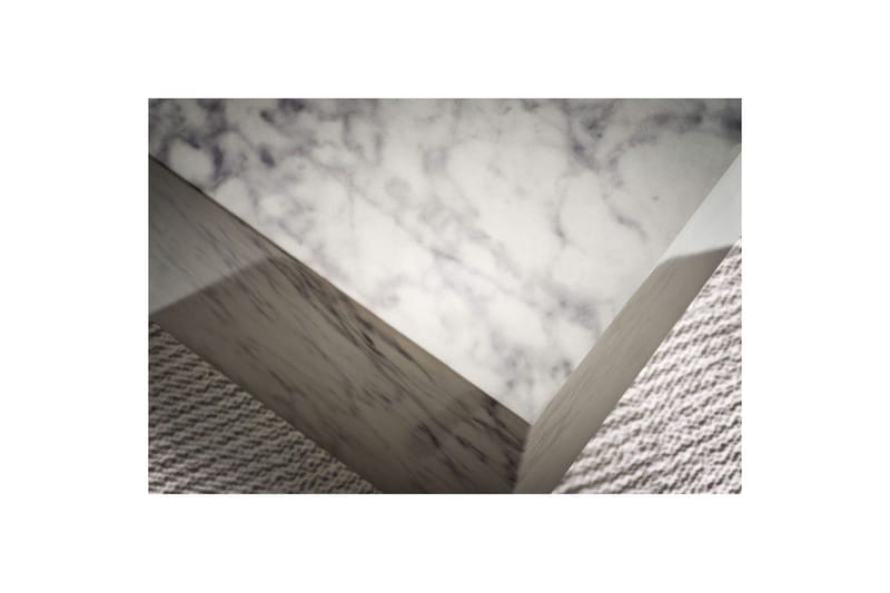 Sofabord Wohnling MONOBLOC marmorlook 40x40x45 cm, moderne stil Marmor Hvit - Marmor Hvit - Møbler - Bord - Marmorbord