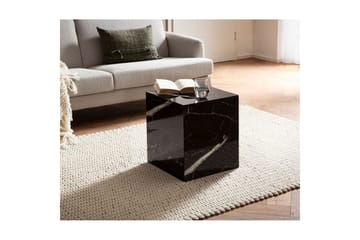 Sofabord Wohnling MONOBLOC marmorlook 40x40x45 cm, moderne stil Svart marmor - Svart marmor - Møbler - Bord - Sofabord & salongbord