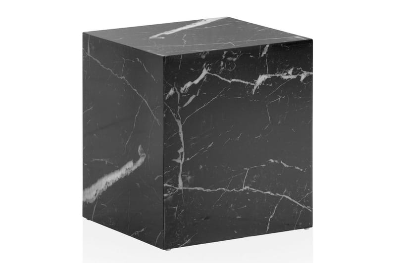 Sofabord Wohnling MONOBLOC marmorlook 40x40x45 cm, moderne stil Svart marmor - Svart marmor - Møbler - Bord - Sofabord & salongbord