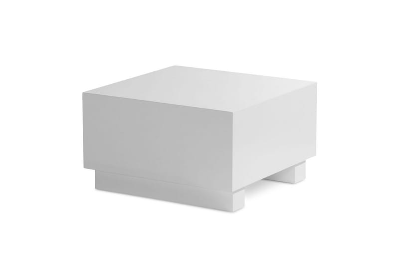 Sofabord Wohnling MONOBLOC moderne look, 60x60x35 cm, løperben Hvit - Hvit - Møbler - Bord - Sofabord & salongbord