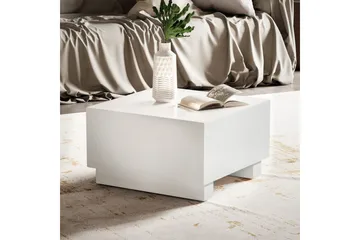 Sofabord Wohnling MONOBLOC moderne look, 60x60x35 cm, løperben Hvit - Hvit - Møbler - Bord - Sofabord & salongbord