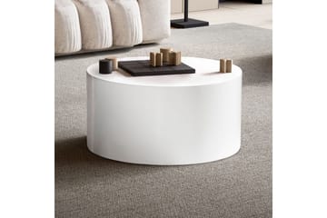 Sofabord Wohnling MONOBLOC rund 60 cm, moderne stil Hvit - Hvit - Møbler - Bord - Sofabord & salongbord