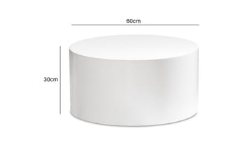Sofabord Wohnling MONOBLOC rund 60 cm, moderne stil Hvit - Hvit - Møbler - Bord - Sofabord & salongbord