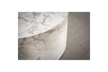 Sofabord Wohnling MONOBLOC rund 60 cm, moderne stil Marmor Hvit - Marmor Hvit - Møbler - Bord - Marmorbord