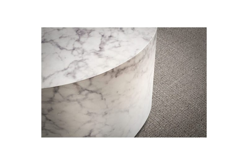 Sofabord Wohnling MONOBLOC rund 60 cm, moderne stil Marmor Hvit - Marmor Hvit - Møbler - Bord - Marmorbord