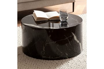 Sofabord Wohnling MONOBLOC rund 60 cm, moderne stil Svart marmor - Svart marmor - Møbler - Bord - Sofabord & salongbord