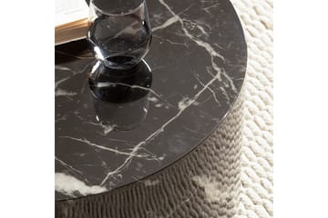 Sofabord Wohnling MONOBLOC rund 60 cm, moderne stil Svart marmor - Svart marmor - Møbler - Bord - Sofabord & salongbord