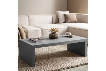 Sofabord Wohnling rektangulær 110 cm, steinoptikk, moderne utseende Grå - Grå - Møbler - Bord - Sofabord & salongbord