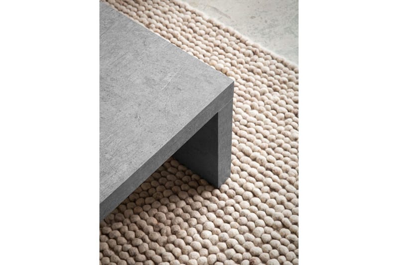 Sofabord Wohnling rektangulær 110 cm, steinoptikk, moderne utseende Grå - Grå - Møbler - Bord - Sofabord & salongbord