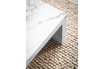 Sofabord Wohnling rektangulær 110 cm, steinoptikk, moderne utseende Marmor Hvit - Marmor Hvit - Møbler - Bord - Sofabord & salongbord