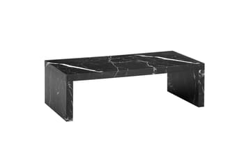 Sofabord Wohnling rektangulær 110 cm, steinoptikk, moderne utseende Svart marmor