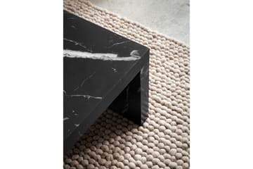 Sofabord Wohnling rektangulær 110 cm, steinoptikk, moderne utseende Svart marmor - Svart marmor - Møbler - Bord - Sofabord & salongbord