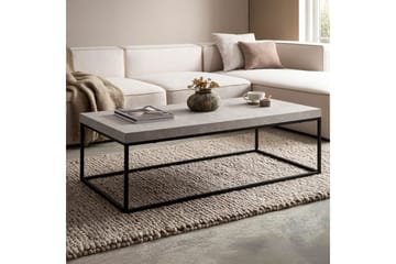 Sofabord Wohnling rektangulær 120 cm, steinoptikk, moderne utseende Beige - Beige - Møbler - Bord - Sofabord & salongbord
