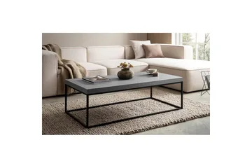 Sofabord Wohnling rektangulær 120 cm, steinoptikk, moderne utseende Grå - Grå - Møbler - Bord - Sofabord & salongbord