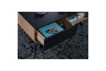 Sofabord Wohnling Rektangulær MDF, eikeutseende med stor skuffebakke, moderne utseende - Møbler - Bord - Sofabord & salongbord