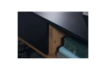 Sofabord Wohnling Rektangulær MDF, eikeutseende med stor skuffebakke, moderne utseende - Møbler - Bord - Sofabord & salongbord