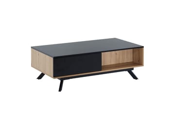 Sofabord Wohnling Rektangulær MDF, eikeutseende med stor skuffebakke, moderne utseende - Møbler - Bord - Sofabord & salongbord