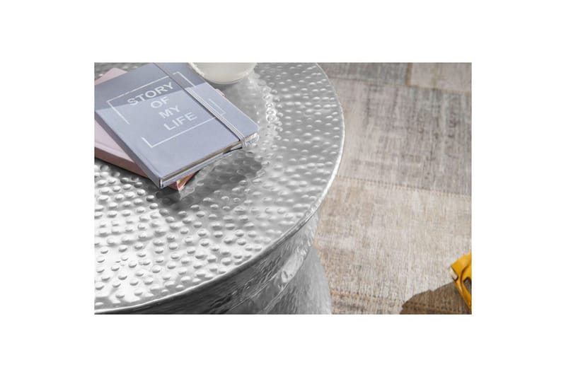 Sofabord Wohnling Rund hamret aluminiumsoverflate lakkert orientalsk - Møbler - Bord - Sofabord & salongbord