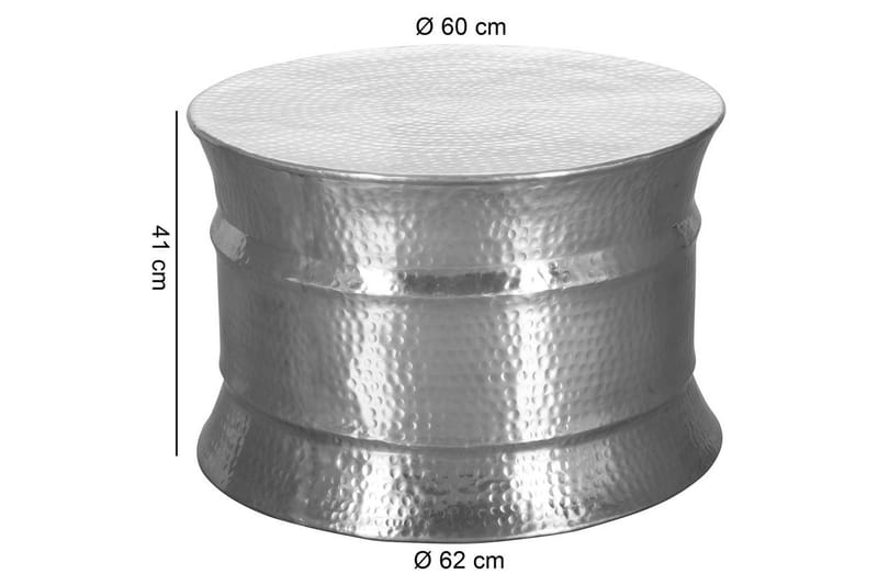 Sofabord Wohnling Rund hamret aluminiumsoverflate lakkert orientalsk - Møbler - Bord - Sofabord & salongbord