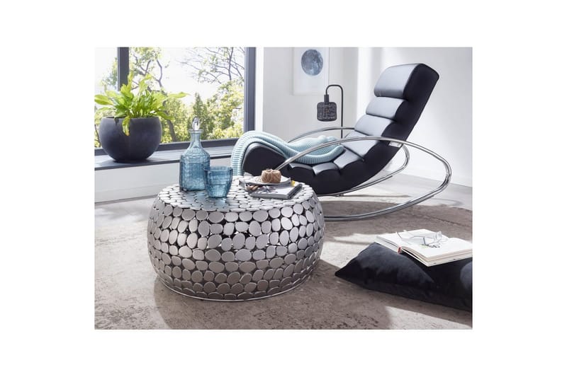 Sofabord Wohnling Rund metallplate stil matt utseende moderne - Møbler - Bord - Sofabord & salongbord
