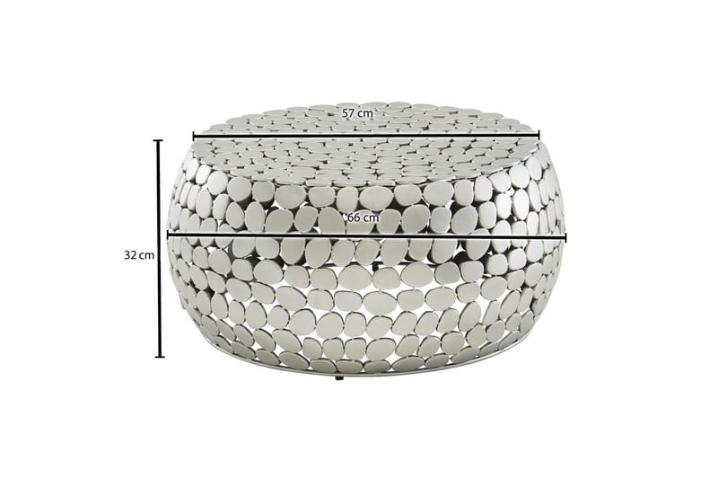 Sofabord Wohnling Rund metallplate stil matt utseende moderne - Møbler - Bord - Sofabord & salongbord