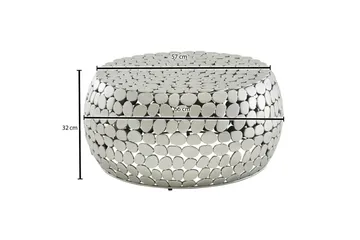 Sofabord Wohnling Rund metallplate stil matt utseende moderne - Møbler - Bord - Sofabord & salongbord