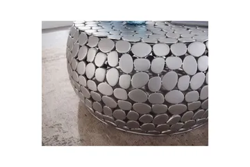 Sofabord Wohnling Rund metallplate stil matt utseende moderne - Møbler - Bord - Sofabord & salongbord