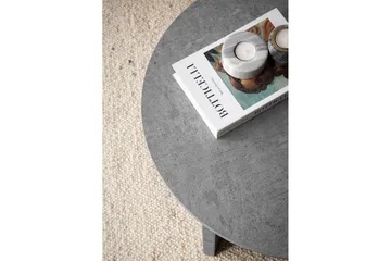 Sofabord Wohnling Rund steinoptikk stil moderne utseende 60 cm, Grå - 60 cm, Grå - Møbler - Bord - Sofabord & salongbord