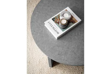 Sofabord Wohnling Rund steinoptikk stil moderne utseende 70 cm, Grå - 70 cm, Grå - Møbler - Bord - Sofabord & salongbord