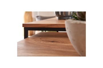 Sofabord Wohnling Sett med 2 Massivt Tre Kvadratmetallben Moderne - Møbler - Bord - Sofabord & salongbord