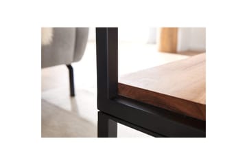 Sofabord Wohnling Solid tre 100 cm rektangulær med brett moderne - Møbler - Bord - Sofabord & salongbord