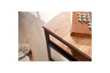 Sofabord Wohnling Solid tre 100 cm rektangulær med brett moderne - Møbler - Bord - Sofabord & salongbord