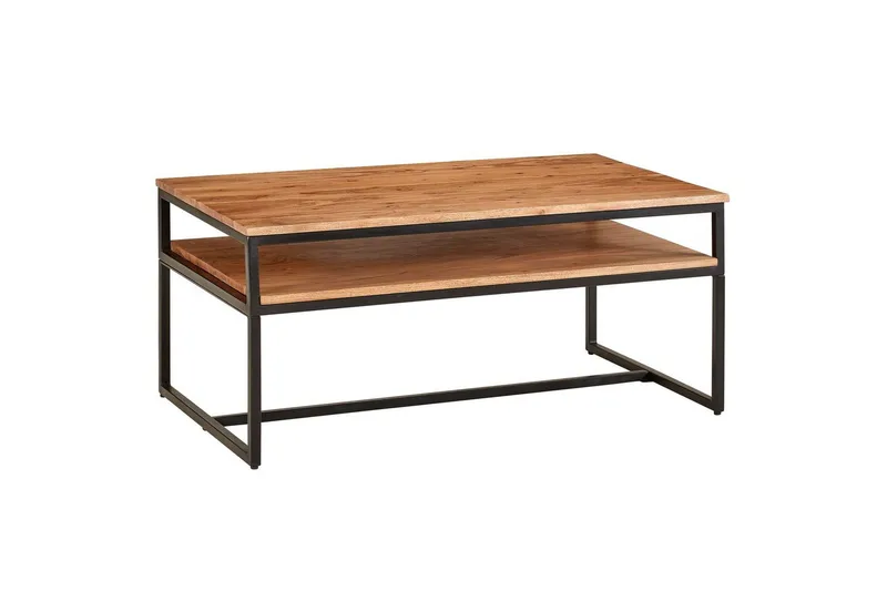 Sofabord Wohnling Solid tre 100 cm rektangulær med brett moderne