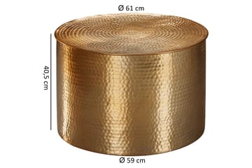 Xeniah Sofabord 61 cm Rundt - Gull - Møbler - Bord - Sofabord & salongbord